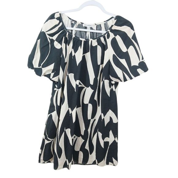 Sara Michelle Semi Sheer Black White Dress Small - Picture 1 of 11